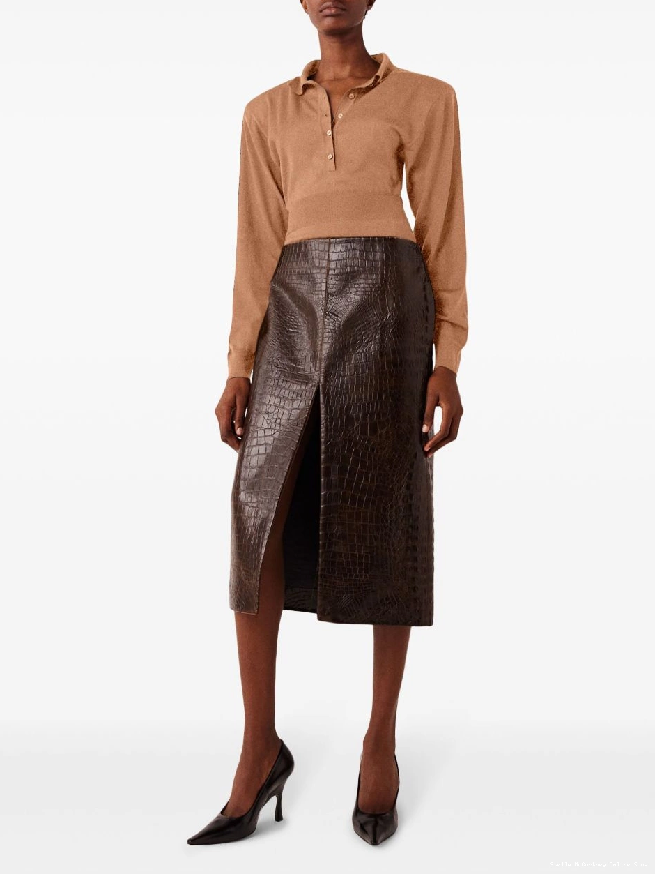 Cheap skirt Women embossed midi McCartney Stella crocodile 0720